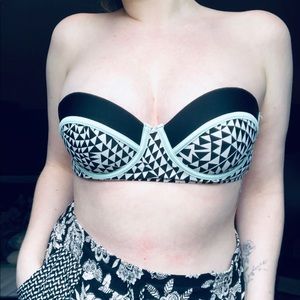 B&W Bathing Suit Top